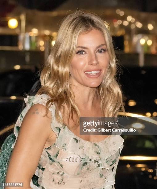 Actress Sienna Miller is seen arriving to the National Board Of Review 2023 Awards Gala at Cipriani 42nd Street on January 08, 2023 in New York City.