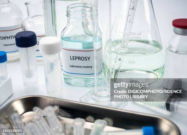 leprosy test, conceptual image - lepra stock-fotos und bilder