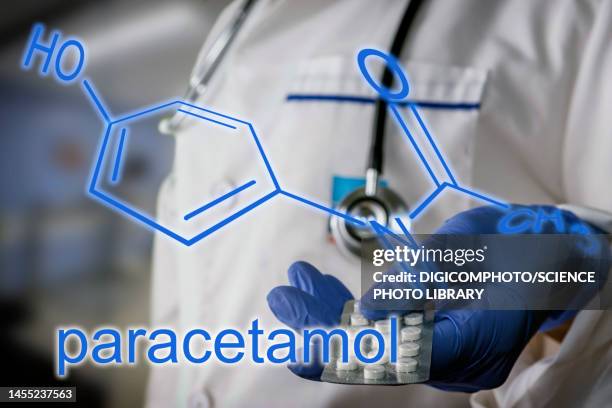 paracetamol, conceptual image - paracetamol stockfoto's en -beelden