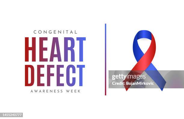 congenital heart defect awareness month card. vector - missing poster stock illustrations