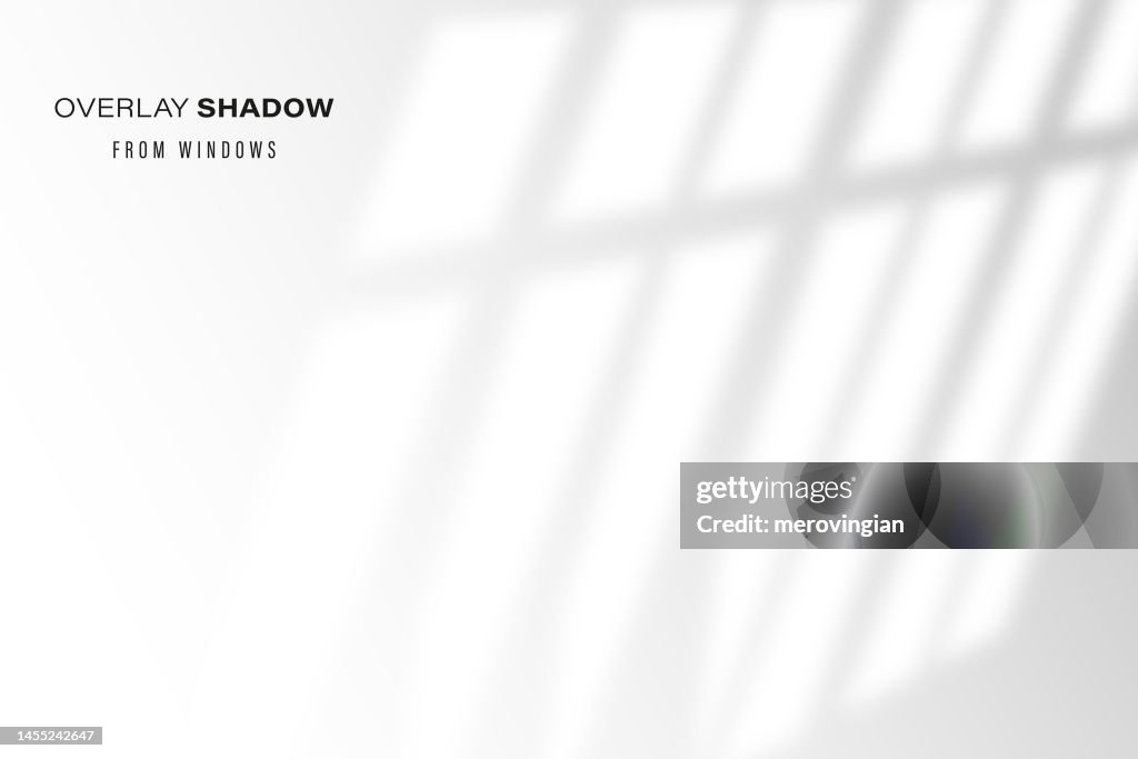 Shadow overlay effect of room window pane