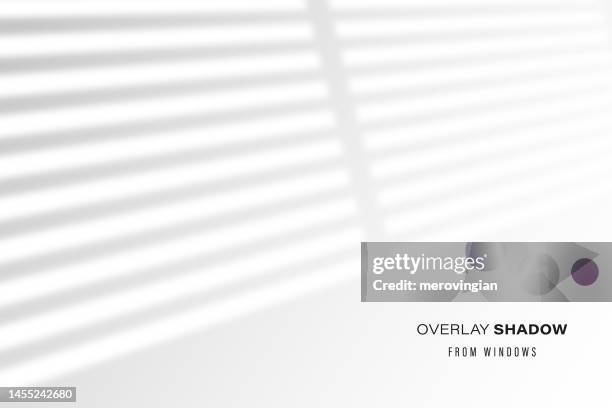 shadow overlay effect of room window pane - horizontal blinds stock illustrations