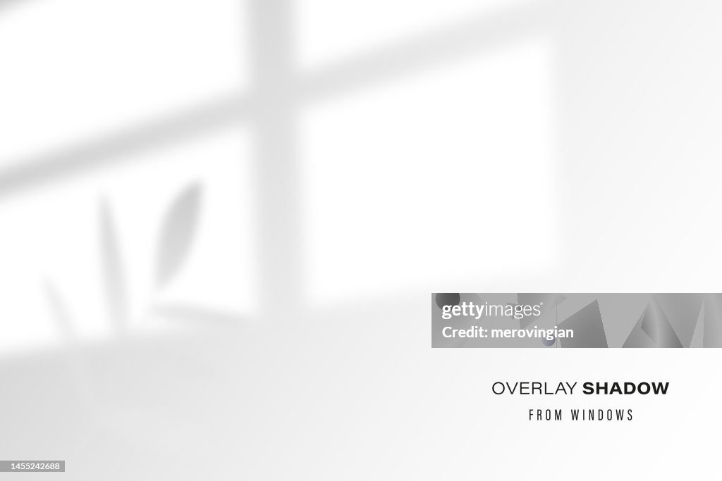 Shadow overlay effect of room window pane