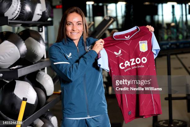 Lucy Staniforth of Aston Villa poses for a picture at Bodymoor Heath training ground on January 04, 2023 in Birmingham, England.