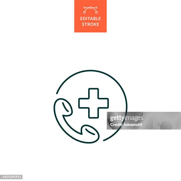 medical assistance line icon with editable stroke. the icon is suitable for web design, mobile apps, ui, ux, and gui design. - new normal work stock illustrations