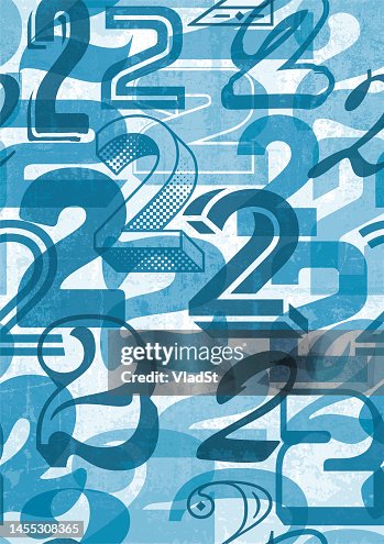 Number Two Seamless Pattern Numerical Typography Background Number Two Seamless Pattern Numerical Typography Background