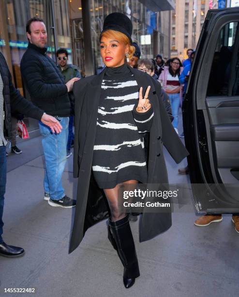 Janelle Monae is seen on January 09, 2023 in New York City.