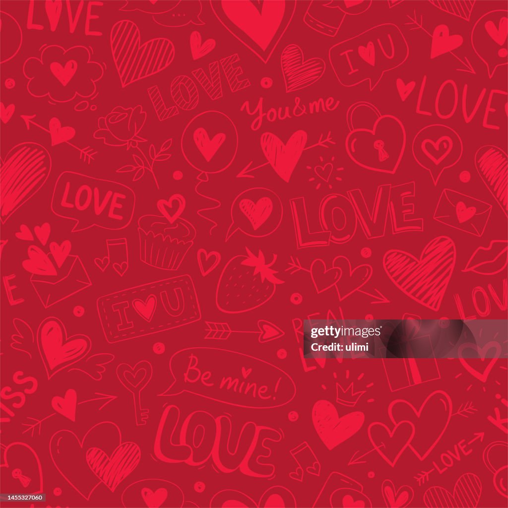 Seamless pattern for Valentine's day