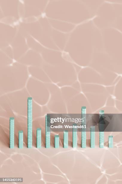 Pink Graph Visual Bar Graph Diagram Over Pink Background High-Res Vector Graphic - Getty ...