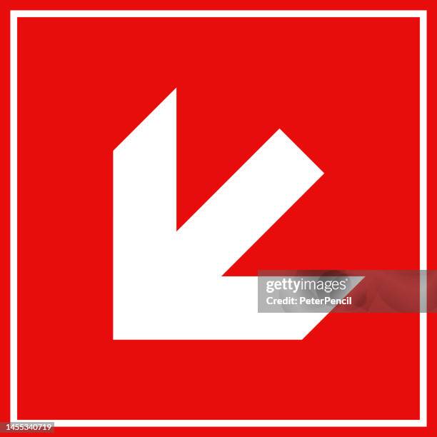 arrow exit sign vector. stock illustration. isolated - refugee stock illustrations
