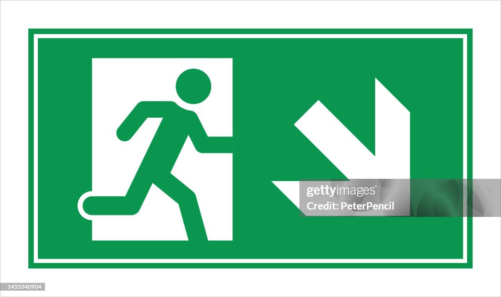 Exit Sign Vector Stock Illustration Isolated High-Res Vector Graphic ...