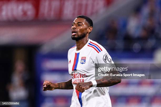 Jeff Reine-Adélaide of Lyon runs in the field during the Ligue 1 match between Olympique Lyonnais and LOSC Lille at Groupama Stadium on October 30,...