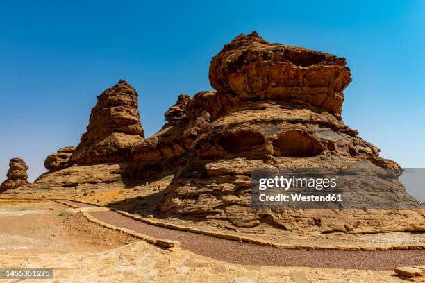 saudi arabia, hail province, jubbah, sandstone outcrops of jebel umm sanman - saudi arabia landscape stock pictures, royalty-free photos & images