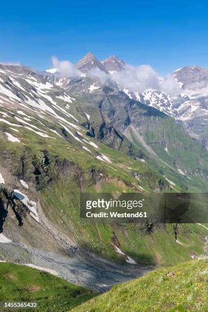 austria, carinthia, fuscherkarkopf and breitkopf peaks in high tauern range - hohe tauern stock pictures, royalty-free photos & images