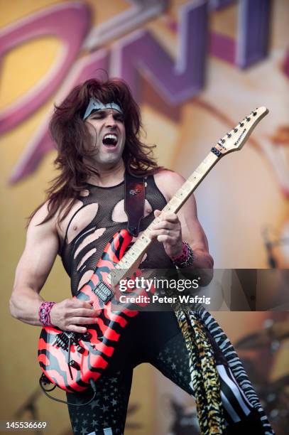 Satchel of Steel Panther performs on stage during the first day of Rock Am Ring on June 01, 2012 in Nuerburg, Germany.