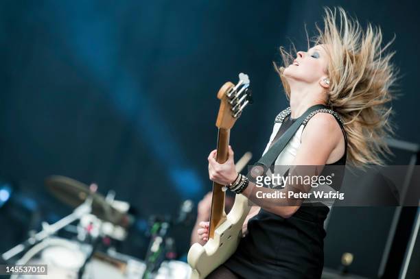 Charlotte Cooper of The Subways performs on stage during the first day of Rock Am Ring on June 01, 2012 in Nuerburg, Germany.