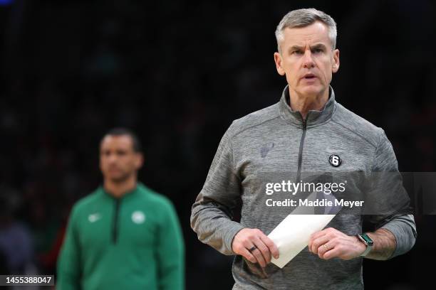 Chicago Bulls head coach Billy Donovan looks on during the second half against the Boston Celtics at TD Garden on January 09, 2023 in Boston,...