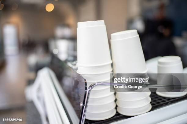 take away coffee cup - plastic disposable cup stock pictures, royalty-free photos & images