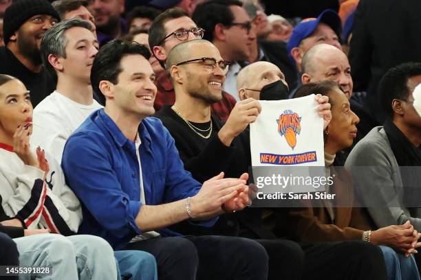 Actor Jesse Williams attends the game between the New York Knicks and the Milwaukee Bucks at Madison Square Garden on January 09, 2023 in New York...