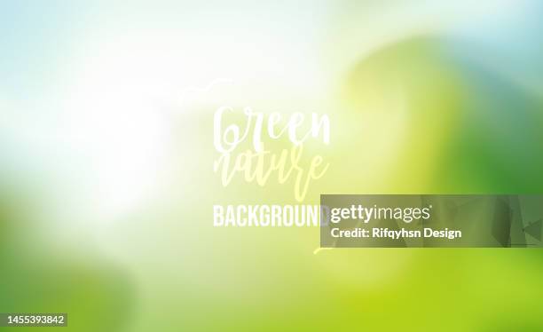 stockillustraties, clipart, cartoons en iconen met blurred green colours nature fluid background - groene acthergrond