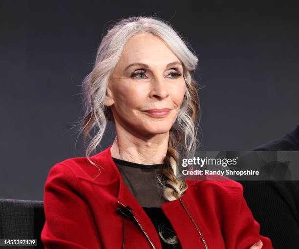 Gates McFadden speaks on stage during TCA Paramount+ “Star Trek: Picard” Panel at The Langham Huntington, Pasadena on January 09, 2023 in Pasadena,...