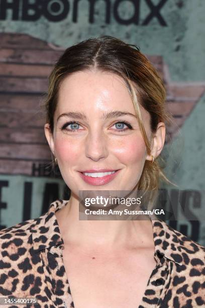 Jessica Rothe attends the Los Angeles Premiere of HBO's "The Last Of Us" at Regency Village Theatre on January 09, 2023 in Los Angeles, California.
