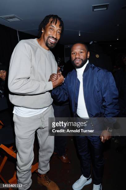 Scottie Pippen and Former Professional Boxer Floyd Mayweather Jr. Attend the Overcoming Fear Mixer on January 09, 2023 in Santa Monica, California.