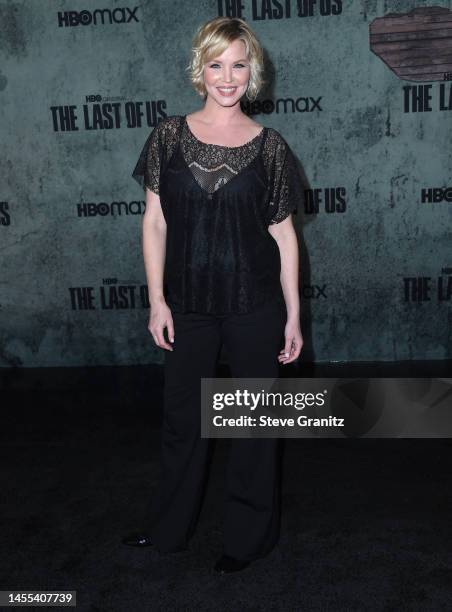 Ashley Scott arrives at the Los Angeles Premiere Of HBO's "The Last Of Us" at Regency Village Theatre on January 09, 2023 in Los Angeles, California.
