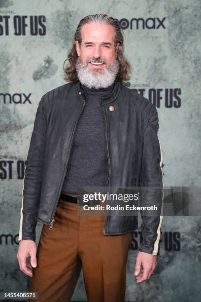 Jeffrey Pierce attends the Los Angeles premiere of HBO's "The Last of Us" at Regency Village Theatre on January 09, 2023 in Los Angeles, California.