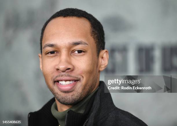 Jimel Atkins attends the Los Angeles premiere of HBO's "The Last of Us" at Regency Village Theatre on January 09, 2023 in Los Angeles, California.