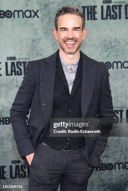 Christopher Gorham attends the Los Angeles premiere of HBO's "The Last of Us" at Regency Village Theatre on January 09, 2023 in Los Angeles,...