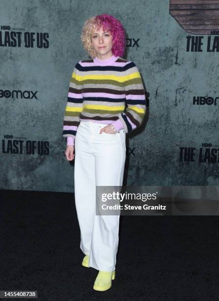 Meghan Camarena arrives at the Los Angeles Premiere Of HBO's "The Last Of Us" at Regency Village Theatre on January 09, 2023 in Los Angeles,...