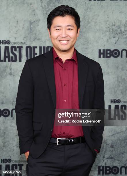 Ryan Omoto attends the Los Angeles premiere of HBO's "The Last of Us" at Regency Village Theatre on January 09, 2023 in Los Angeles, California.