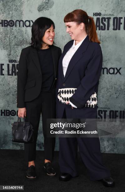 Rose Lam and Cynthia Summers attend the Los Angeles premiere of HBO's "The Last of Us" at Regency Village Theatre on January 09, 2023 in Los Angeles,...