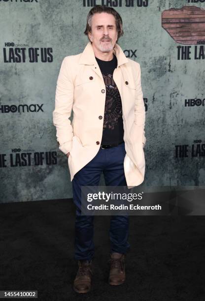 Con O'Neill attends the Los Angeles premiere of HBO's "The Last of Us" at Regency Village Theatre on January 09, 2023 in Los Angeles, California.