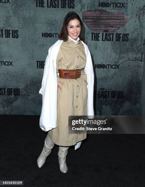 Janina Gavankar arrives at the Los Angeles Premiere Of HBO's "The Last Of Us" at Regency Village Theatre on January 09, 2023 in Los Angeles,...
