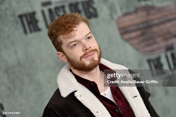 Cameron Monaghan attends the Los Angeles Premiere of HBO's "The Last of Us" at Regency Village Theatre on January 09, 2023 in Los Angeles, California.