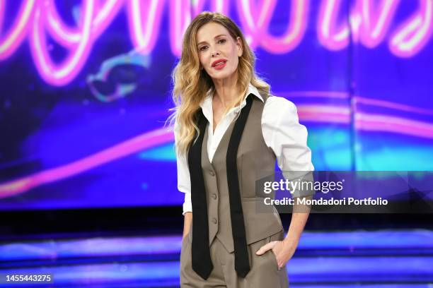 Italian presenter Alessia Marcuzzi participates in the presentation of tv broadcast Rai Boomerissima. Rome , January 09th, 2023