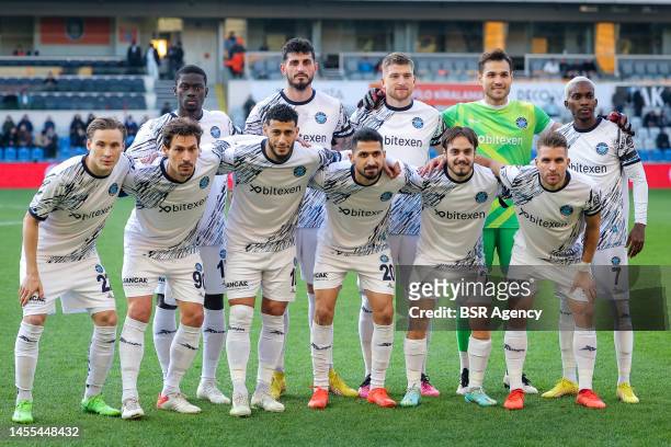 The players of Adana Demirspor AS pose for a team photo, top row, Badou N'Diaye of Adana Demirspor AS, Samet Akaydin of Adana Demirspor AS, Semih...