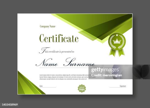 certificate of appreciation, diploma, awards premium template modern design and layout luxurious. cover leaflet elegant design applicable to any size - certificate template stock illustrations