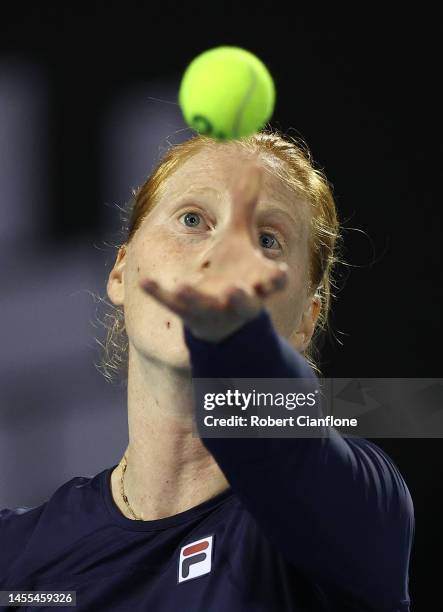 During day two of the 2023 Hobart International at Domain Tennis Centre on January 10, 2023 in Hobart, Australia.