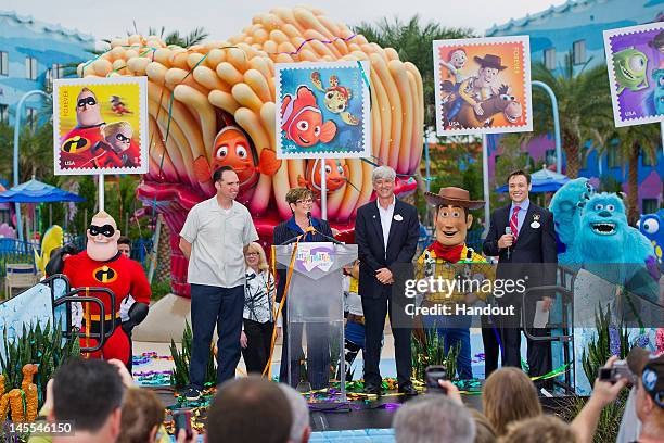 Postal Service Unveils New Stamp Series At Disney's Art of Animation..., News Photo