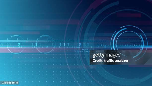 abstrakt hightech hintergrund - hud grafische benutzeroberfläche stock-grafiken, -clipart, -cartoons und -symbole