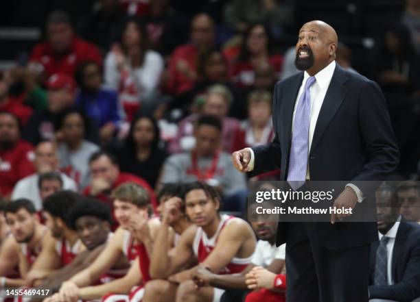 Head coach Mike Woodson of the Indiana Hoosiers during the first half against the Iowa Hawkeyes at Carver-Hawkeye Arena, on January 5, 2023 in Iowa...