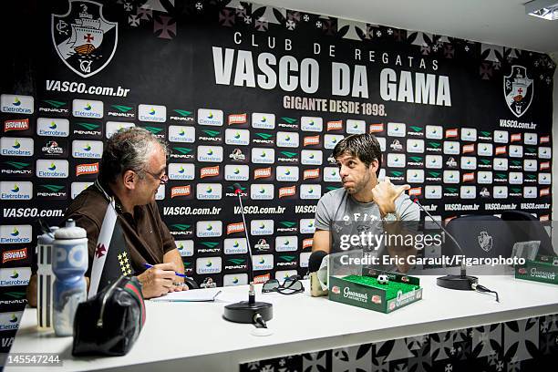 Soccer player Antonio Augusto Ribeiro Reis Junior aka Juninho Pernambucano is photographed for Le Figaro Magazine on May 6, 2012 in Rio de Janeiro,...