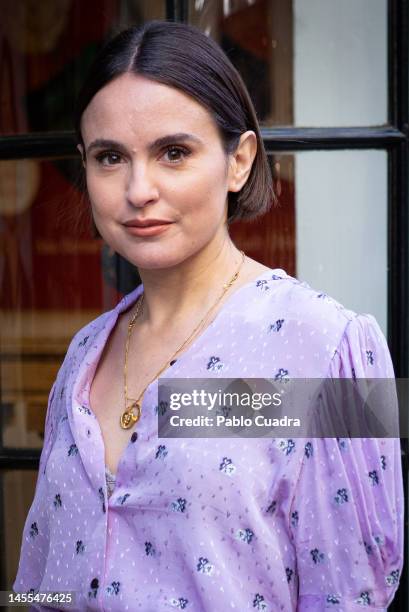 Actress Veronica Echegui attends the "El Libro Del Amor" photocall at La Mistral Bookshop on January 10, 2023 in Madrid, Spain.