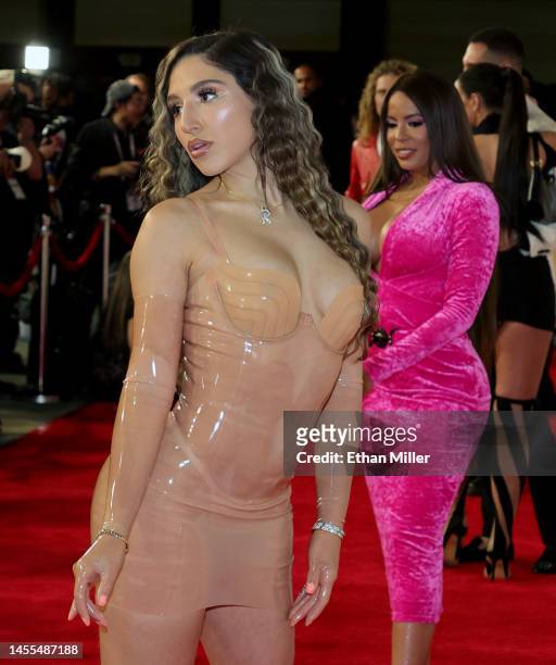 Adult film actress and show host Abella Danger and adult film actress Luna Star attend the 2023 Adult Video News Awards at Resorts World Las Vegas on...