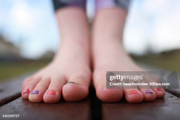 teenager toes - teen girls toes stock pictures, royalty-free photos & images