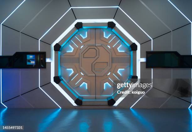 rendering of the gate of modern technology - epcot stock pictures, royalty-free photos & images