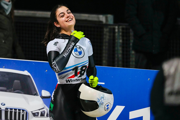 Italian Skeleton Racets Alessia Crippa of Italy compete in the Women's Skeleton during the ...